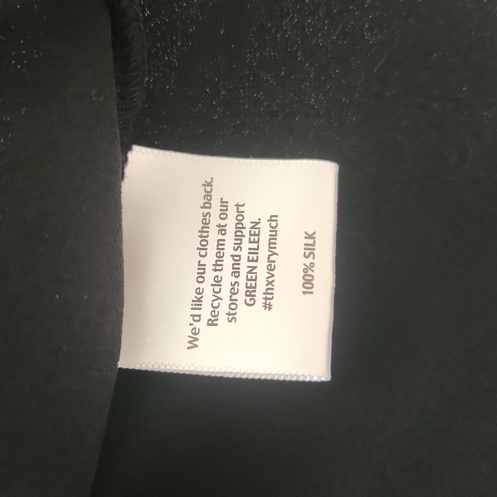 Eileen Fisher Classic Black Silk Tank Top - Picture 4 of 4